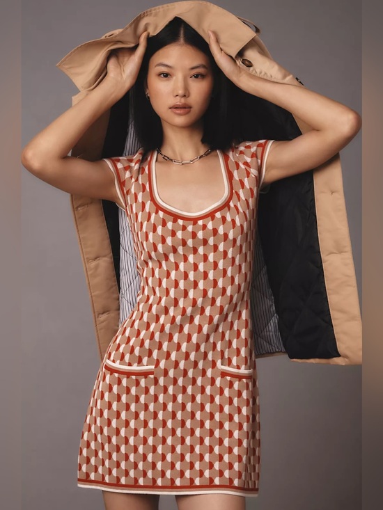 Dresses & Skirts - Anthropologie Square Neck sweater midi dress Size XS